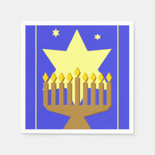 Menorah en Star Paper Napkins Servet