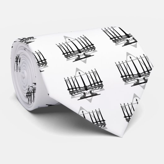 Menorah en Star Stropdas (Opgerold)