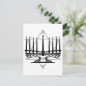 Menorah en Ster Briefkaart (Staand voorkant)