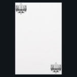 Menorah en Ster Briefpapier<br><div class="desc">Origineel Kunstwerk door Thedustyphoenix.</div>