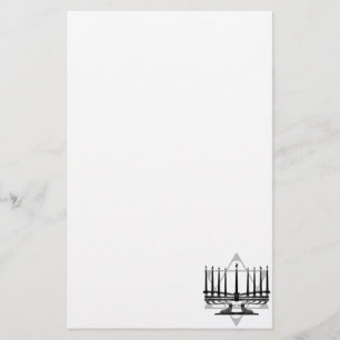 Menorah en Ster Briefpapier