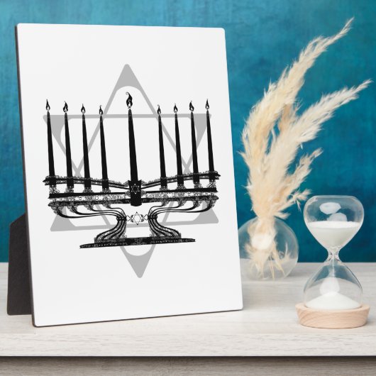 Menorah en Ster Fotoplaat (Zijkant)