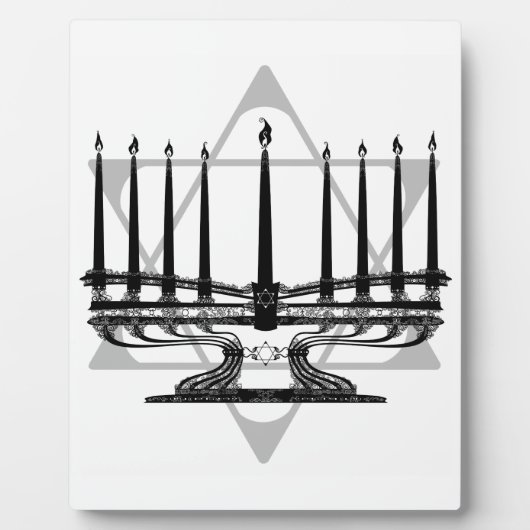 Menorah en Ster Fotoplaat (Voorkant)