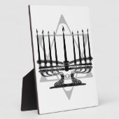 Menorah en Ster Fotoplaat (Zijkant)