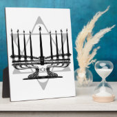 Menorah en Ster Fotoplaat (Zijkant)