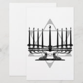 Menorah en Ster I Briefpapier (Voorkant / Achterkant)