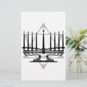 Menorah en Ster I Briefpapier (Staand voorkant)