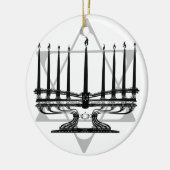 Menorah en Ster I Keramisch Ornament (Links)