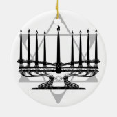 Menorah en Ster I Keramisch Ornament (Achterkant)