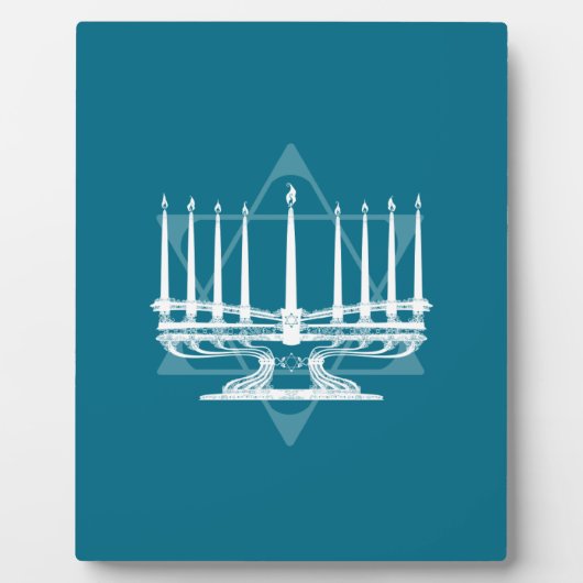 Menorah en ster IV Fotoplaat (Voorkant)
