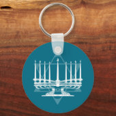 Menorah en ster IV Sleutelhanger (Voorkant)