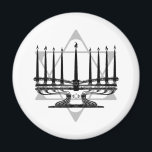 Menorah en Ster Magneet<br><div class="desc">Origineel Kunstwerk door Thedustyphoenix.</div>