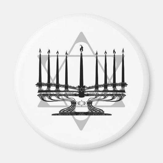 Menorah en Ster Magneet (Voorkant)