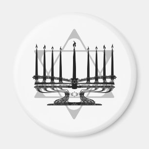 Menorah en Ster Magneet