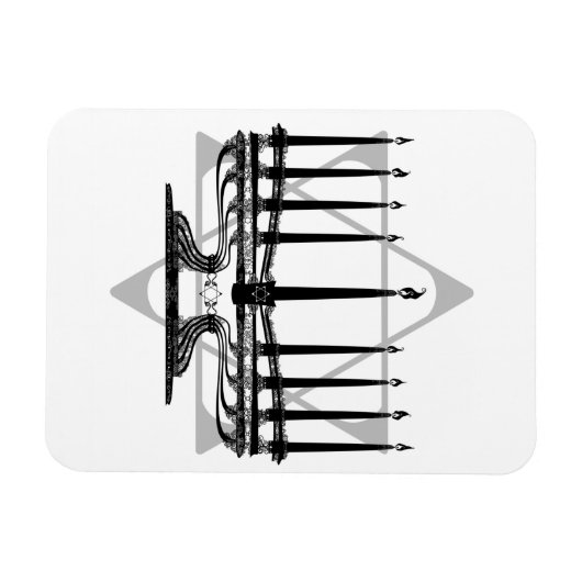 Menorah en Ster Magneet (Horizontaal)