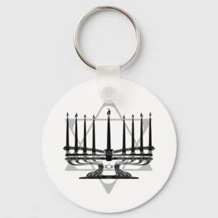 Menorah en Ster Sleutelhanger