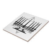 Menorah en Ster Tegeltje (Zijkant)