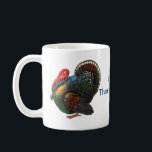 Menorah en Turkey Thanksgivukkah Coffee Mok<br><div class="desc">Een geweldige mok voor Thanksgivukkah morgen.  Het heeft een zilvermenorah en een kalkoen erop.  U kunt de tekst aanpassen.</div>