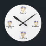 Menorah Feast Days Wall klok<br><div class="desc">De rechtse kant heeft het weer gedaan met deze van een mooie Menorah Feast Days Wall klok! Houd het gesprek aan de gang terwijl ze tijd houden met familie en vrienden terwijl ze je mooie Menorah Mestdagen Wandsklok bewonderen,  gemaakt van de rechterkant!</div>