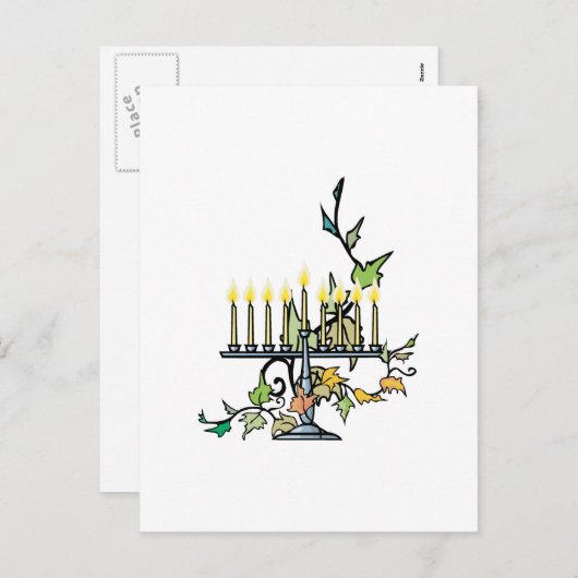 Menorah Feestdagenkaart (Voorkant / Achterkant)