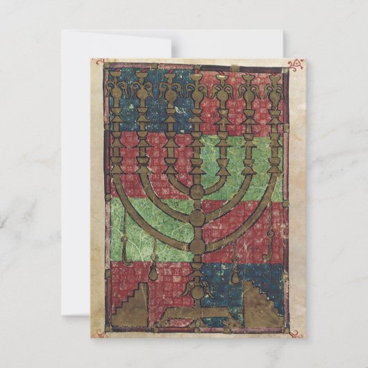 Menorah, Festival van Lights Happy Hanukkah Feestdagenkaart (Voorkant)