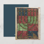 Menorah, Festival van Lights Happy Hanukkah Feestdagenkaart (Voorkant / Achterkant)