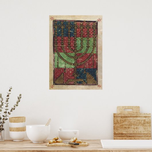  Menorah, Festival van Lights Happy Hanukkah Poster (Keuken)