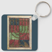 Menorah, Festival van Lights Happy Hanukkah Sleutelhanger (Achterkant)