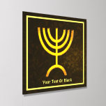 Menorah Flame Acryl Fototegel<br><div class="desc">Een bruine en gouden digitale weergave van de Joodse zevenvertakte menora (Hebreeuws: מְנוֹרָה). Aanpassen door uw eigen tekst toe te voegen. De zeven vertakte menora, gebruikt in het draagbare heiligdom dat door Mozes in de wildernis en later in de Tempel in Jeruzalem is opgezet, is sinds de oudheid een symbool...</div>