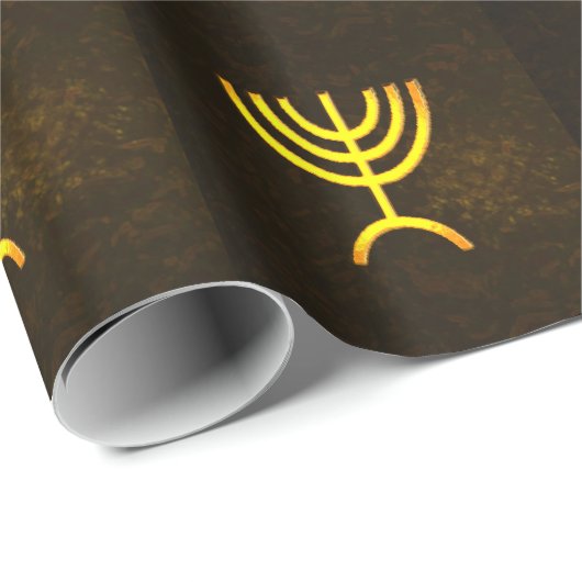 Menorah Flame Cadeaupapier (Rol Hoek)