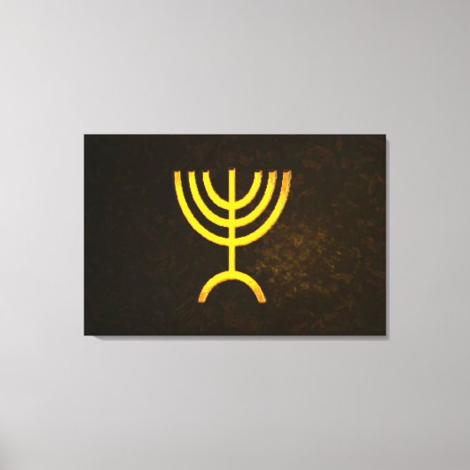 Menorah Flame Canvas Afdruk (Voorkant)