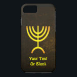 Menorah Flame Case-Mate iPhone Case<br><div class="desc">Een bruine en gouden digitale weergave van de joodse zeven-vertakte menorah (Hebreeuws: מְ נ וֹ ה ‎). Voeg je eigen tekst toe. De zeven-vertakte menorah, die wordt gebruikt in het draagbaar toevluchtsoord dat door Mozes in de wildernis en later in de tempel in Jeruzalem is opgezet, is sinds de oudheid...</div>