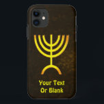 Menorah Flame iPhone 11 Hoesje<br><div class="desc">Een bruine en gouden digitale weergave van de joodse zeven-vertakte menorah (Hebreeuws: מְ נ וֹ ה ‎). Voeg je eigen tekst toe. De zeven-vertakte menorah, die wordt gebruikt in het draagbaar toevluchtsoord dat door Mozes in de wildernis en later in de tempel in Jeruzalem is opgezet, is sinds de oudheid...</div>