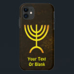 Menorah Flame iPhone 11 Hoesje<br><div class="desc">Een bruine en gouden digitale weergave van de joodse zeven-vertakte menorah (Hebreeuws: מְ נ וֹ ה ). Voeg je eigen tekst toe. De zeven-vertakte menorah, die wordt gebruikt in het draagbaar toevluchtsoord dat door Mozes in de wildernis en later in de tempel in Jeruzalem is opgezet, is sinds de oudheid...</div>