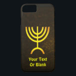 Menorah Flame Case-Mate iPhone Case<br><div class="desc">Een bruine en gouden digitale weergave van de joodse zeven-vertakte menorah (Hebreeuws: מְ נ וֹ ה ‎). Voeg je eigen tekst toe. De zeven-vertakte menorah, die wordt gebruikt in het draagbaar toevluchtsoord dat door Mozes in de wildernis en later in de tempel in Jeruzalem is opgezet, is sinds de oudheid...</div>
