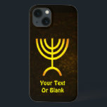 Menorah Flame iPhone 13 Hoesje<br><div class="desc">Een bruine en gouden digitale weergave van de joodse zeven-vertakte menorah (Hebreeuws: מְ נ וֹ ה ‎). Voeg je eigen tekst toe. De zeven-vertakte menorah, die wordt gebruikt in het draagbaar toevluchtsoord dat door Mozes in de wildernis en later in de tempel in Jeruzalem is opgezet, is sinds de oudheid...</div>