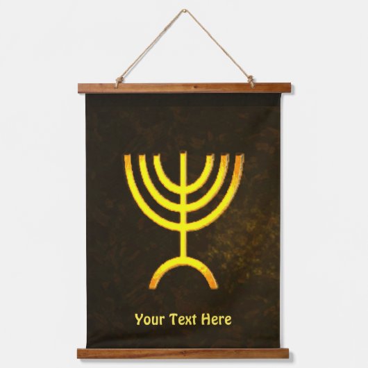 Menorah Flame Hangend Wandkleed (Voorkant)