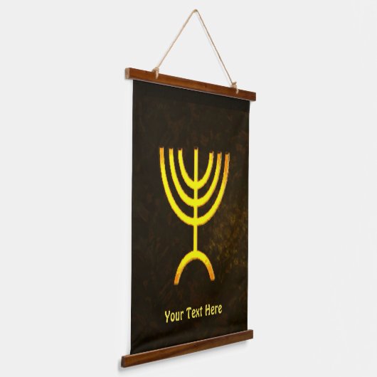 Menorah Flame Hangend Wandkleed (Gebogen)