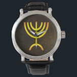 Menorah Flame Horloge<br><div class="desc">Een digitale weergave van de joodse zeven-vertakte menorah (Hebreeuws: מְ נ רָ ה ‎). De zeven-vertakte menorah, die wordt gebruikt in het draagbaar toevluchtsoord dat door Mozes in de wildernis en later in de tempel in Jeruzalem is opgezet, is sinds de oudheid een symbool van het jodendom en is het...</div>