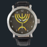 Menorah Flame Horloge<br><div class="desc">Een digitale weergave van de joodse zeven-vertakte menorah (Hebreeuws: מְ נ רָ ה ‎). De zeven-vertakte menorah, die wordt gebruikt in het draagbaar toevluchtsoord dat door Mozes in de wildernis en later in de tempel in Jeruzalem is opgezet, is sinds de oudheid een symbool van het jodendom en is het...</div>