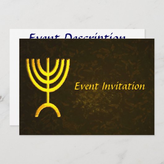 Menorah Flame Kaart (Voorkant / Achterkant)