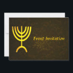 Menorah Flame Kaart<br><div class="desc">Deze uitnodiging kan voor het grootste deel van om het even welke gelegenheid worden gebruikt; een Paars, Passover seder, of een Bar of een Bat Mitzvah. Een digitale weergave van de joodse zeven-vertakte menorah (Hebreeuws: מְ נ רָ ה ‎). De zeven-vertakte menorah, die wordt gebruikt in het draagbaar toevluchtsoord dat...</div>