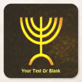 Menorah Flame Kartonnen Onderzetters (Voorkant)