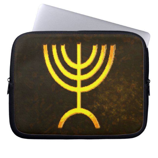 Menorah Flame Laptop Sleeve (Voorkant)