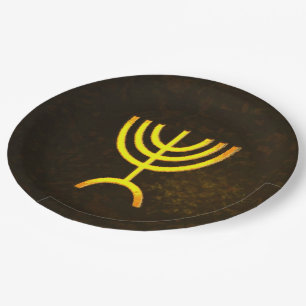 Menorah Flame Papieren Bordje