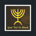Menorah Flame Servetten<br><div class="desc">Een digitale weergave van de joodse zeven-vertakte menorah (Hebreeuws: מְ נ רָ ה ‎). Voeg je eigen tekst toe. Dit afbeelding is ook beschikbaar op Bar/Bat mitzvah uitnodigingen, RSVP en Dank u kaarten, en vele andere punten. De zeven-vertakte menorah, die wordt gebruikt in het draagbaar toevluchtsoord dat door Mozes in...</div>