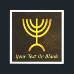 Menorah Flame Servetten<br><div class="desc">Een digitale weergave van de joodse zeven-vertakte menorah (Hebreeuws: מְ נ רָ ה ). Voeg je eigen tekst toe. Dit afbeelding is ook beschikbaar op Bar/Bat mitzvah uitnodigingen, RSVP en Dank u kaarten, en vele andere punten. De zeven-vertakte menorah, die wordt gebruikt in het draagbaar toevluchtsoord dat door Mozes in...</div>