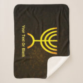 Menorah Flame Sherpa Deken (Voorkant)