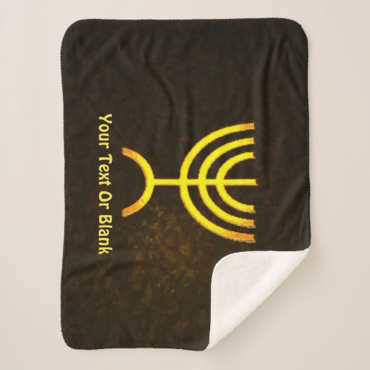 Menorah Flame Sherpa Deken (Voorkant)
