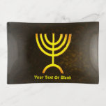 Menorah Flame Sierschaaltjes<br><div class="desc">Een bruine en gouden digitale weergave van de joodse zeven-vertakte menorah (Hebreeuws: מְ נ וֹ ה ). Voeg onze eigen tekst toe. De zeven-vertakte menorah, die wordt gebruikt in het draagbaar toevluchtsoord dat door Mozes in de wildernis en later in de tempel in Jeruzalem is opgezet, is sinds de oudheid...</div>